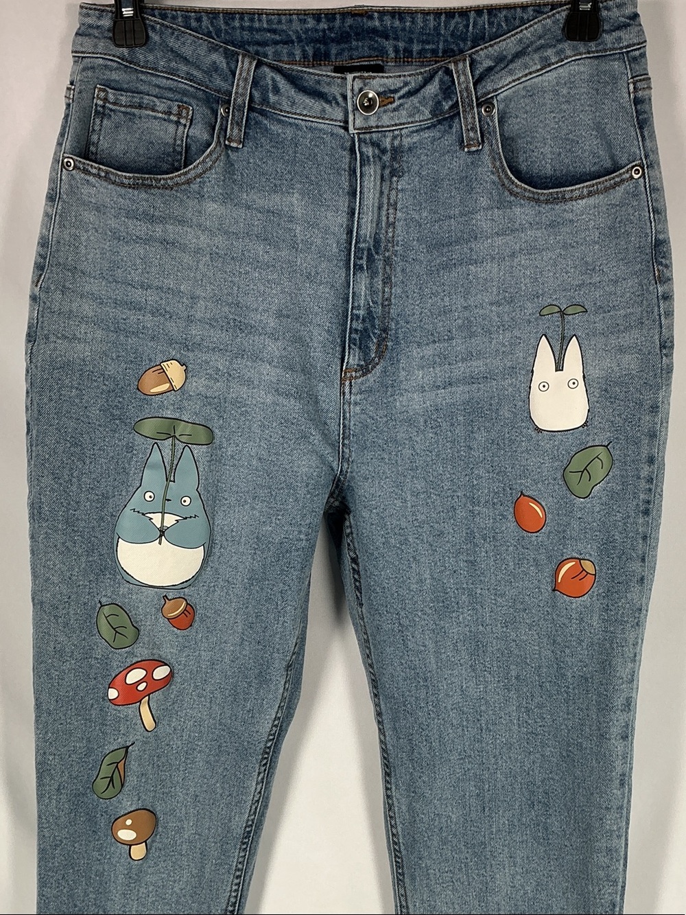 Her Universe My Neighbor Totoro Mom Jeans Hot Topic Ghibli Light Wash Denim 13 - Picture 3 of 16